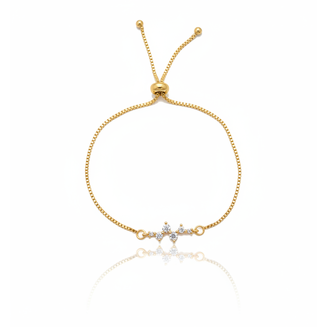 Pulseira fecho regulável detalhe com zirconia Pulseira fecho regulável detalhe com zirconia